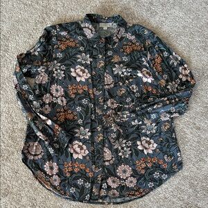 Loft Floral Patterned long sleeve blouse